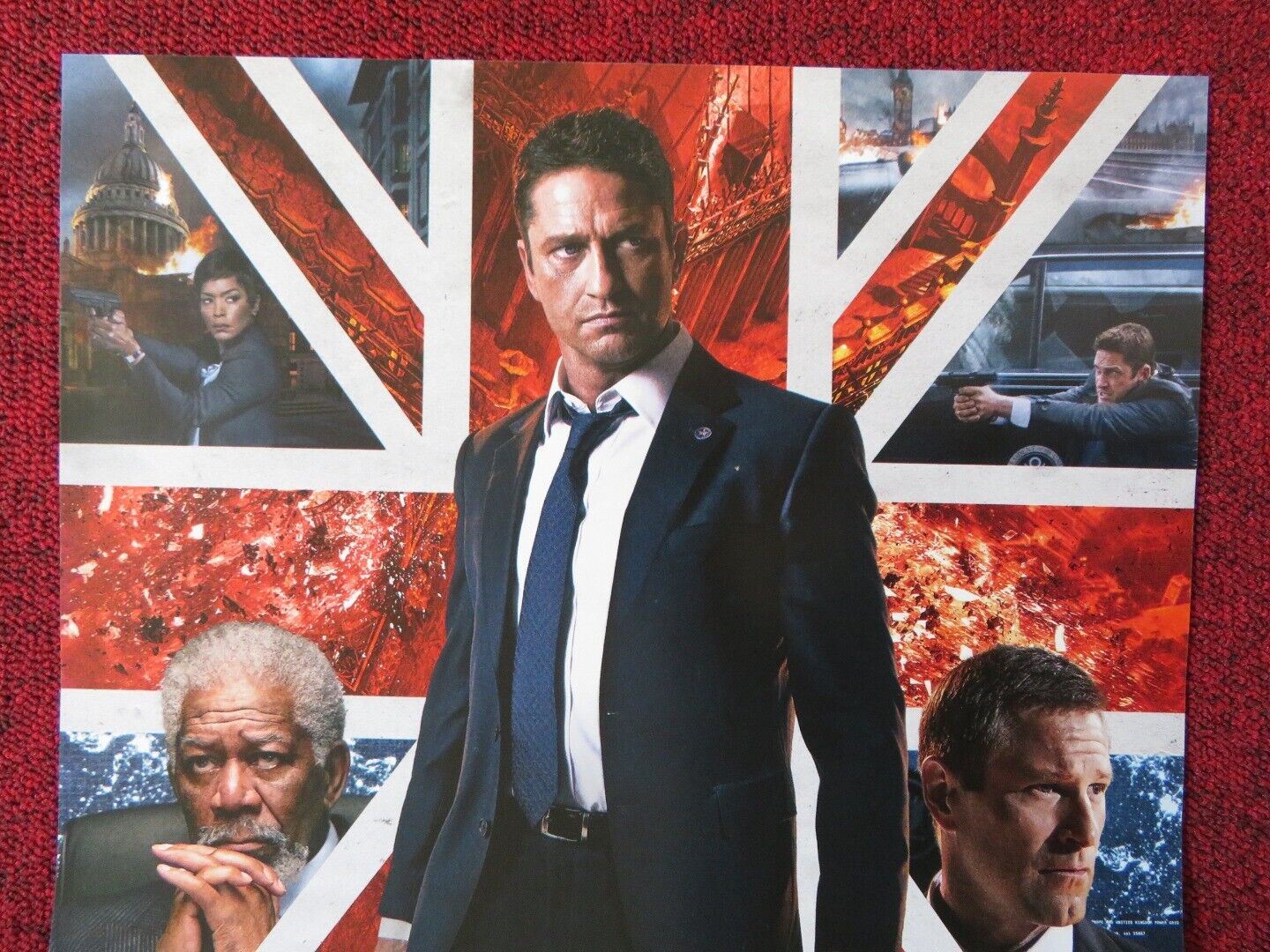 LONDON HAS FALLEN  ITALIAN LOCANDINA (26.5"x12.5") POSTER MORGAN FREEMAN 2016