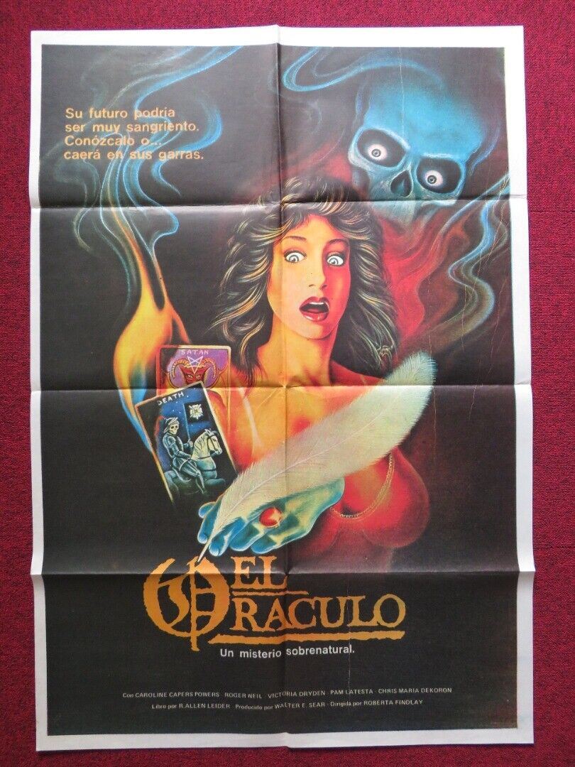 THE ORACLE  FOLDED ARGENTINA POSTER CAROLINE CAPERS POWERS ROGER NEIL 1985