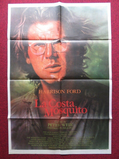 THE MOSQUITO COAST FOLDED ARGENTINA POSTER HARRISON FORD HELEN MIRREN 1986