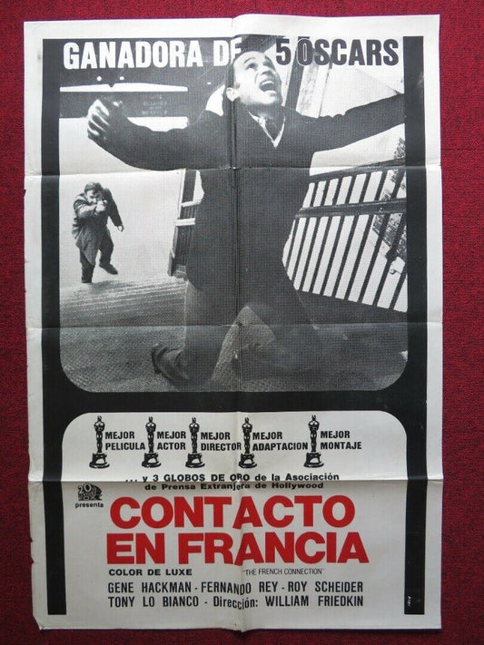 THE FRENCH CONNECTION FOLDED ARGENTINA POSTER GENE HACKMAN ROY SCHEIDER 1971