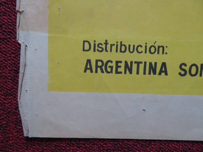 EL HOMBRE INVISIBLE ATACA FOLDED ARGENTINA POSTER  1967 MARTIN KARADAGIAN