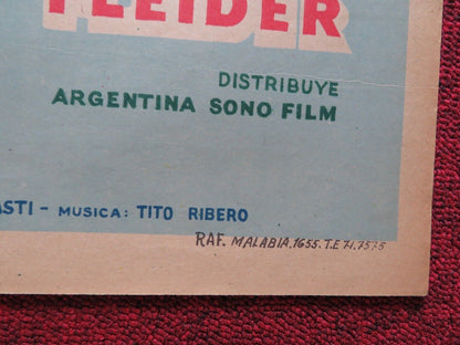 CANUTO CANETE Y LOS 40 LADRONES FOLDED ARGENTINA POSTER CARLOS BALA 1964