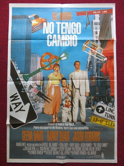 QUICK CHANGE FOLDED ARGENTINA POSTER BILL MURRAY GEENA DAVIS 1990