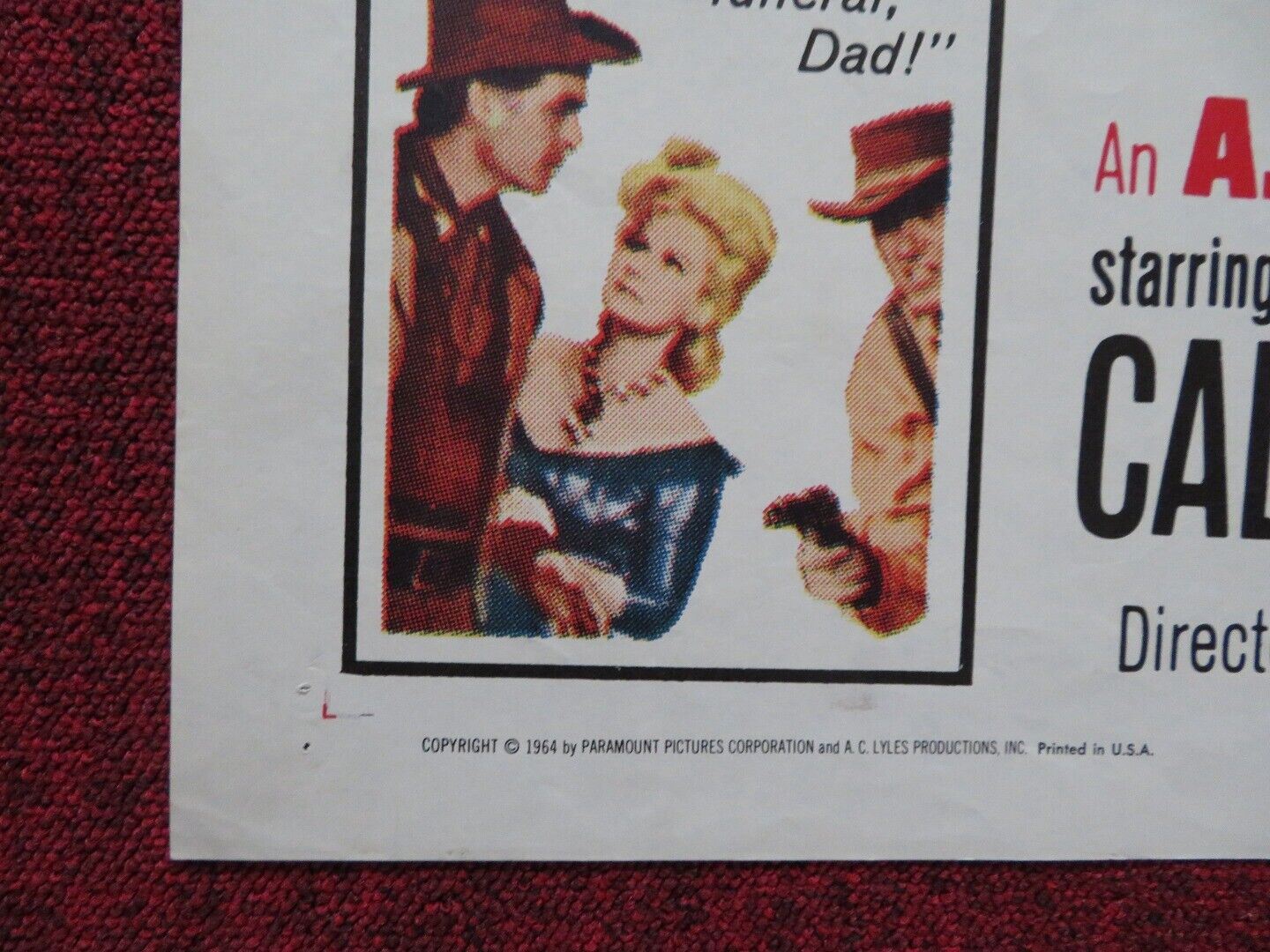 YOUNG FURY FOLDED US ONE SHEET POSTER RORY CALHOUN WILLIAM BENDIX 1965