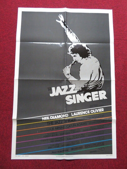 THE JAZZ SINGER FOLDED US ONE SHEET POSTER NEIL DIAMOND LAURENCE OLIVIER 1980