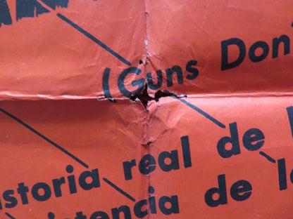 GUNS DON'T ARGUE FOLDED ARGENTINA POSTER MYRON HEALEY JEAN HARVEY 1957