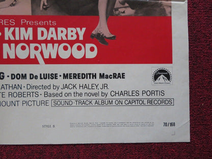 NORWOOD - STYLE B FOLDED US ONE SHEET POSTER GLEN CAMPBELL KIM DARBY 1969