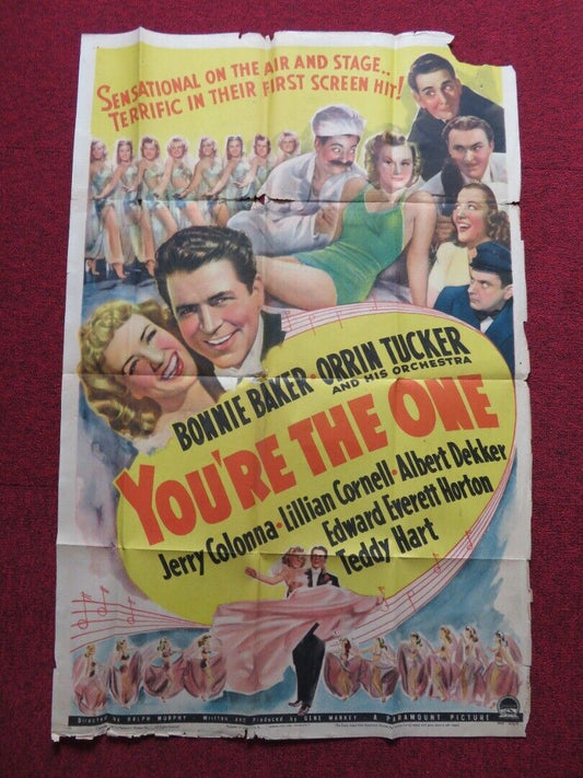 YOU'RE THE ONE FOLDED US ONE SHEET POSTER BONNIE BAKER ORRIN TUCKER 1940