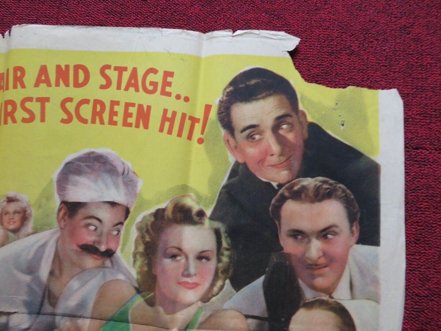 YOU'RE THE ONE FOLDED US ONE SHEET POSTER BONNIE BAKER ORRIN TUCKER 1940