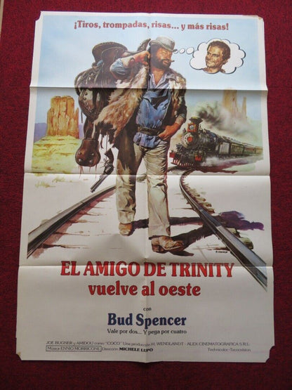 BUDDY GOES WEST FOLDED ARGENTINA POSTER BUD SPENCER JOE BUGNER 1980