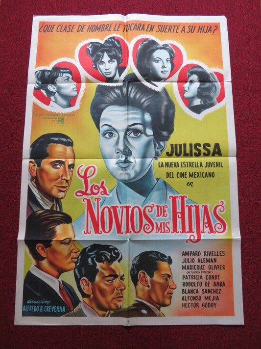 LOS NOVIOS DE MIS HIJAS FOLDED ARGENTINA POSTER AMPARO RIVELLES JULIO ALEMAN