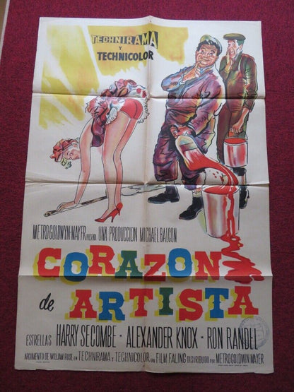 DAVY FOLDED ARGENTINA POSTER HARRY SECOMBE RON RANDELL 1958