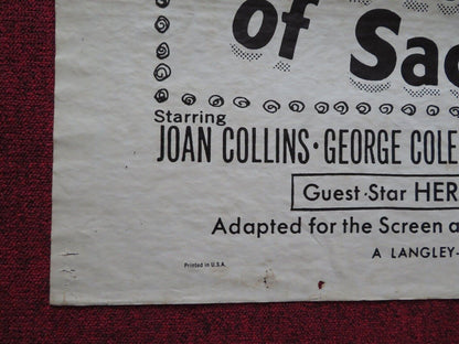 THE ADVENTURES OF SADIE FOLDED US ONE SHEET POSTER JOAN COLLINS GEORGE COLE 1953