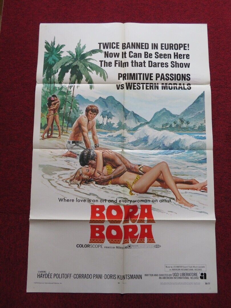 BORA BORA FOLDED US ONE SHEET POSTER HAYDEE POLITOFF CORRADO PANI 1970