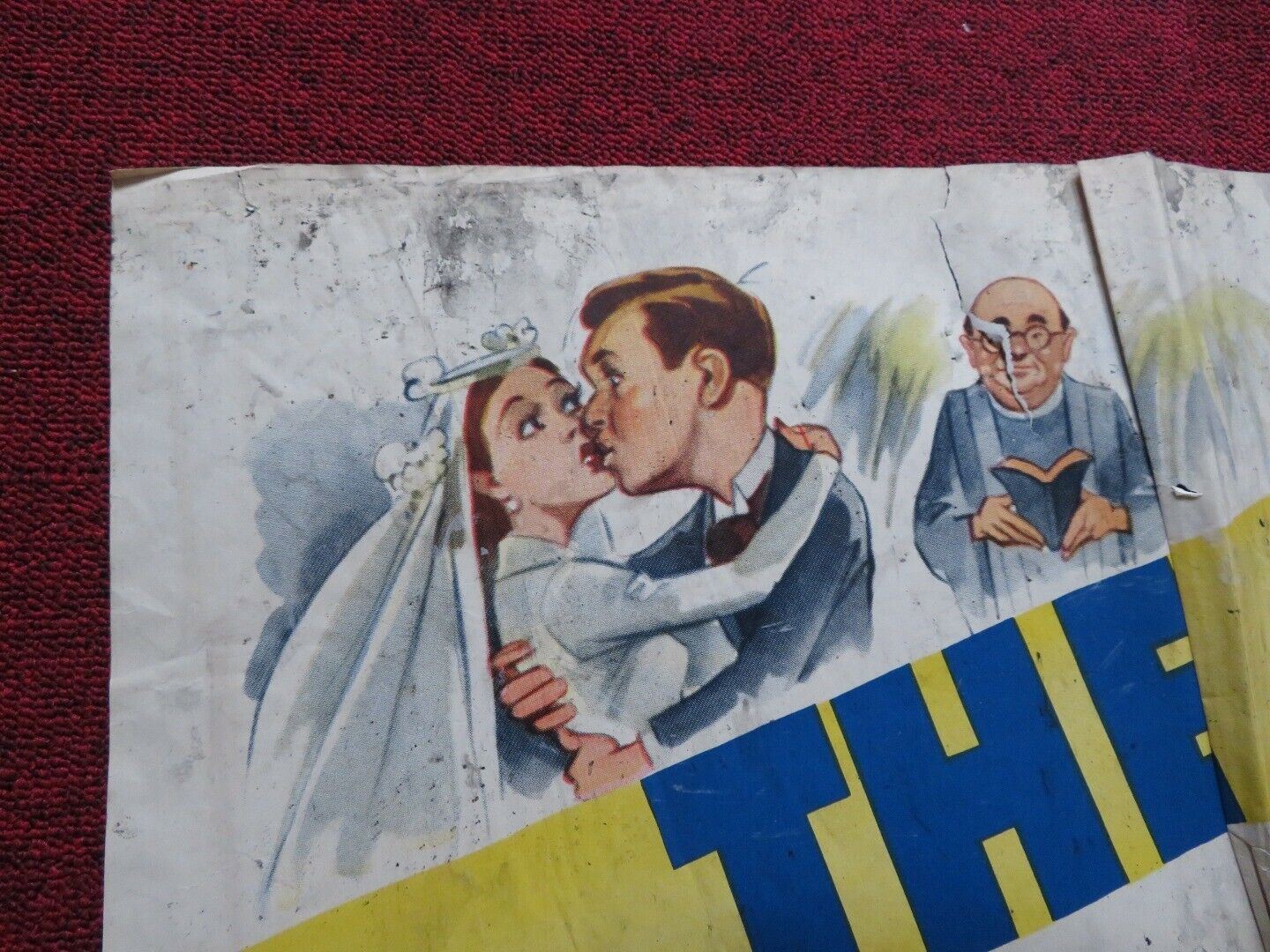 THE HONEYMOON'S OVER FOLDED US ONE SHEET POSTER STUART ERWIN M. WEAVER 1939