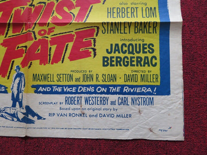 TWIST OF FATE FOLDED US ONE SHEET POSTER GINGER ROGERS HERBERT LOM 1954