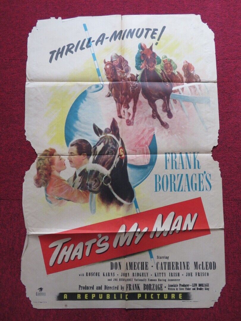 THAT'S MY MAN FOLDED US ONE SHEET POSTER DON AMECHE CATHERINE MCLEOD 1947