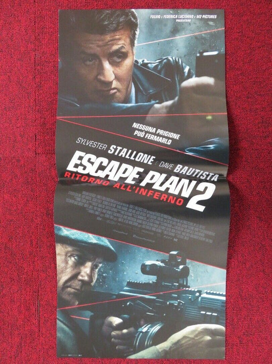 ESCAPE PLAN 2 ITALIAN LOCANDINA (26.5"x12.5") POSTER STALLONE DAVE BAUTISTA 2018