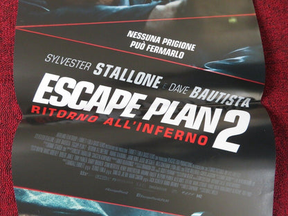 ESCAPE PLAN 2 ITALIAN LOCANDINA (26.5"x12.5") POSTER STALLONE DAVE BAUTISTA 2018