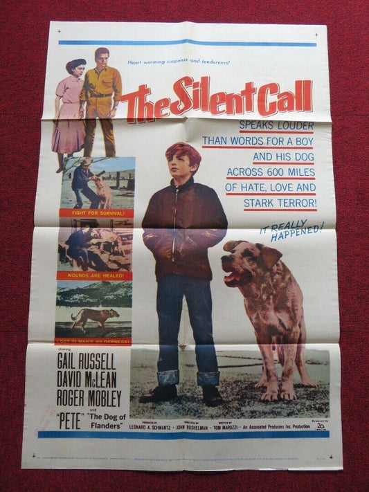 THE SILENT CALL FOLDED US ONE SHEET POSTER GAIL RUSSELL DAVID MCLEAN 1961