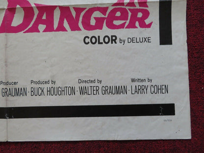 I DEAL IN DANGER FOLDED US ONE SHEET POSTER ROBERT GOULET CHRISTINE CARERE 1966