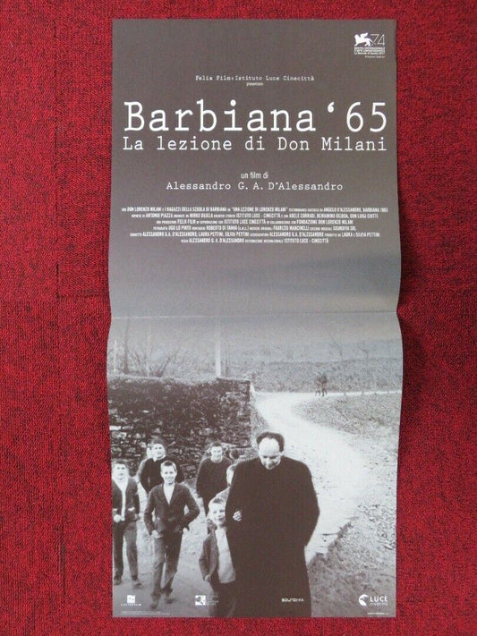 BARBIANA 65 LA LEZIONE DI DON MILANI ITALIAN LOCANDINA (26.5"x12.5") POSTER 2017