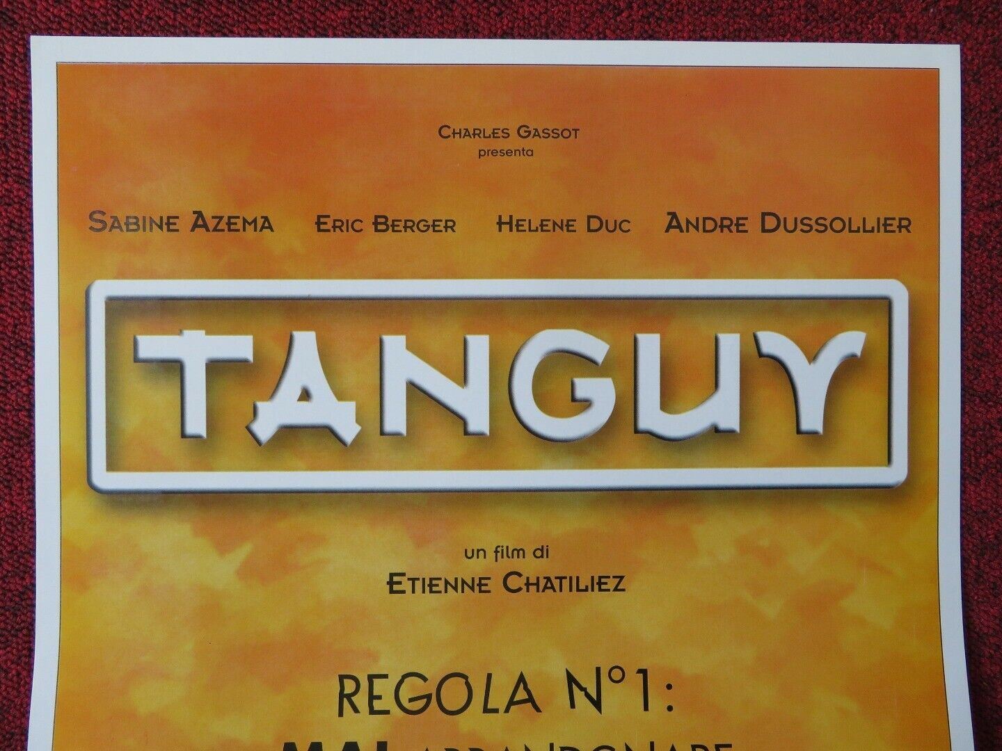 TANGUY ITALIAN LOCANDINA (26"x13") POSTER SABINE AZEMA ERIC BERGER 2001