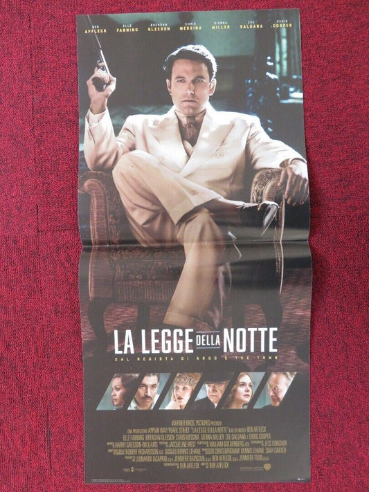 LIVE BY NIGHT ITALIAN LOCANDINA (26.5"x12.5") POSTER BEN AFFLECK ELLE FANNING