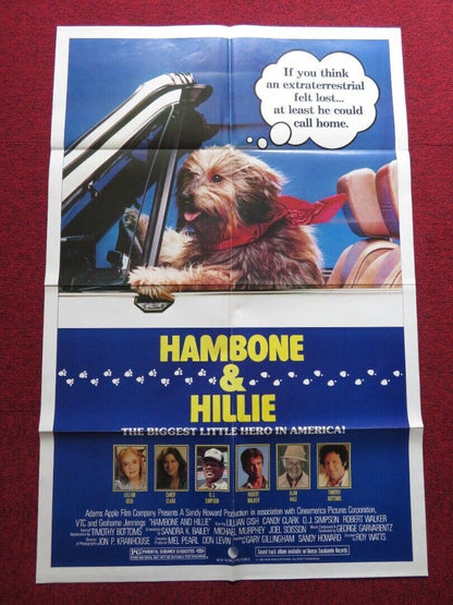 HAMBONE & HILLIE FOLDED US ONE SHEET POSTER O.J. SIMPSON LILLIAN GISH 1983