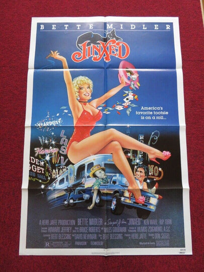 JINXED FOLDED US ONE SHEET POSTER BETTE MIDLER RIP TORN 1982