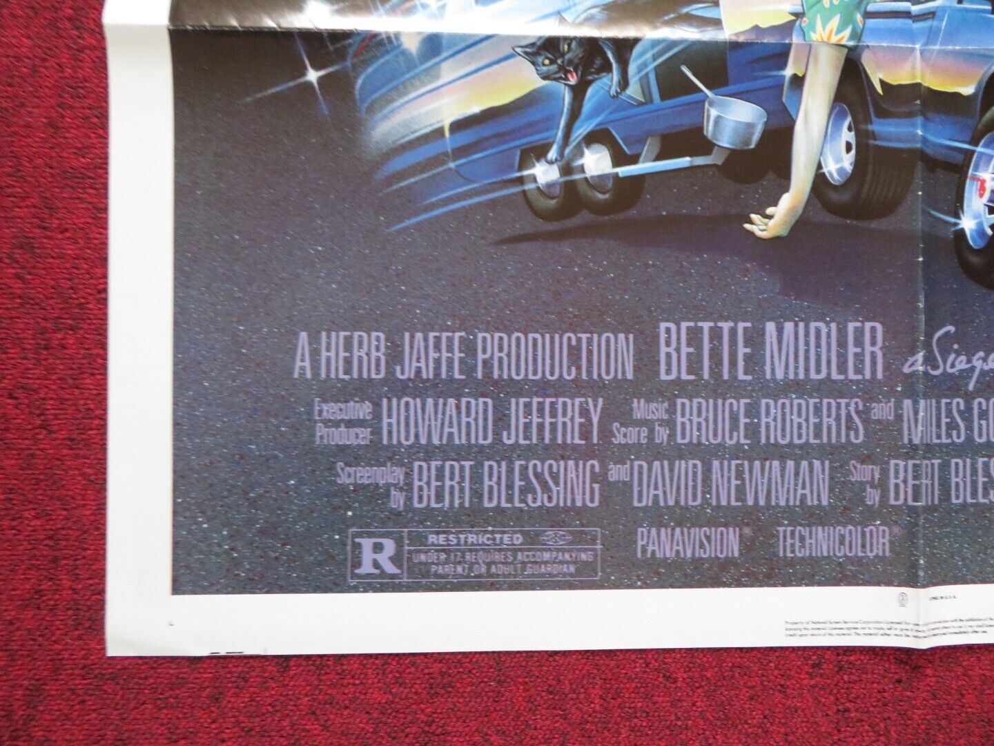 JINXED FOLDED US ONE SHEET POSTER BETTE MIDLER RIP TORN 1982