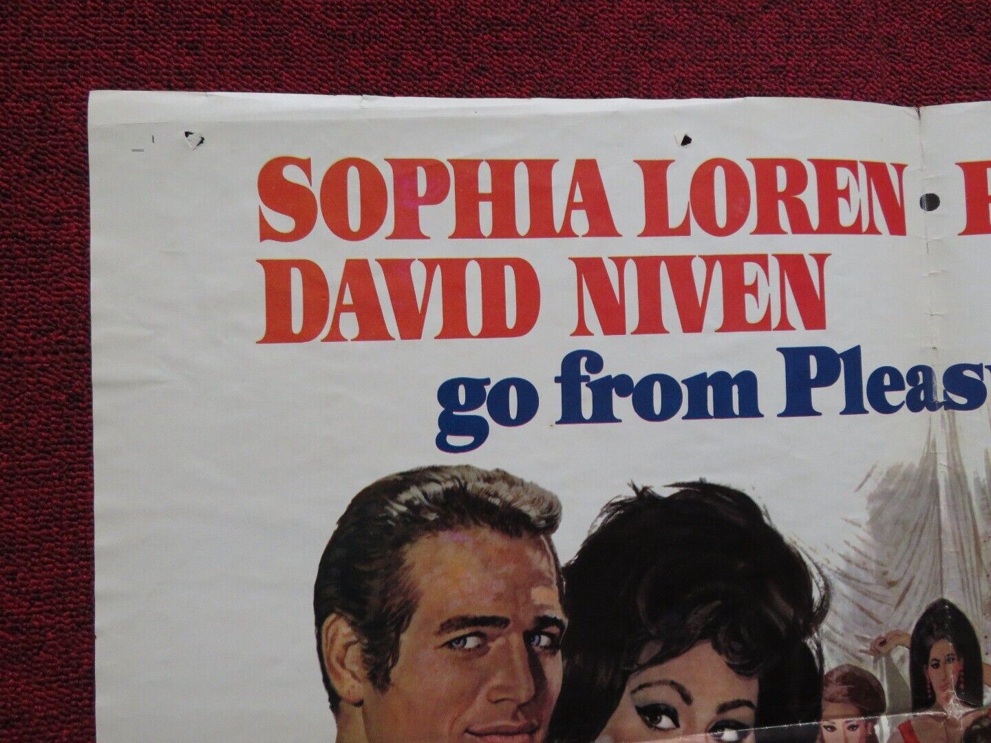 LADY L FOLDED US ONE SHEET POSTER SOPHIA LOREN PAUL NEWMAN 1966