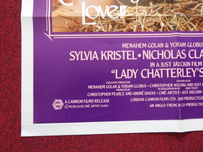 LADY CHATTERLEY'S LOVER FOLDED US ONE SHEET POSTER SYLVIA KRISTEL N. CLAY 1981