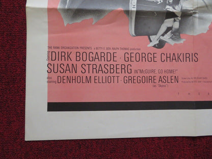 MCGUIRE GO HOME FOLDED US ONE SHEET POSTER DIRK BOGARDE GEORGE CHARKIRIS 1966