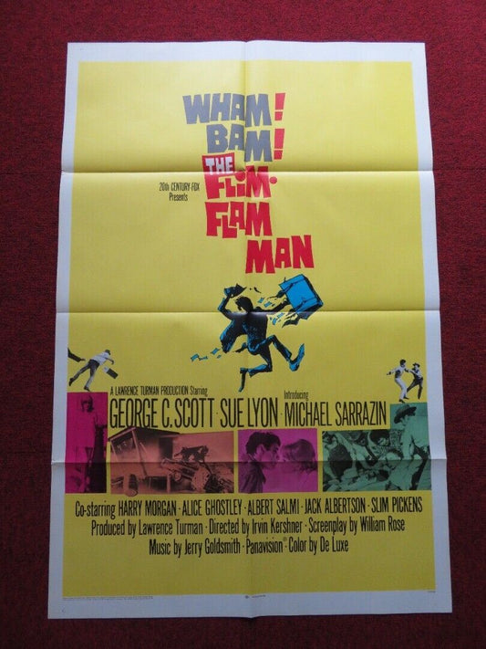 THE FILM FLAM MAN FOLDED US ONE SHEET POSTER GEORGE C.SCOTT SUE LYON 1967