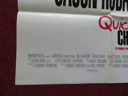 QUICK CHANGE FOLDED US ONE SHEET POSTER BILL MURRAY GEENA DAVIS 1990