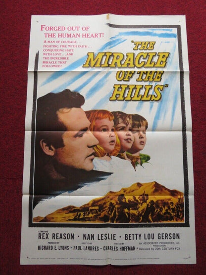 MIRACLE OF HILLS FOLDED US ONE SHEET POSTER REX REASON NAN LESLIE 1959