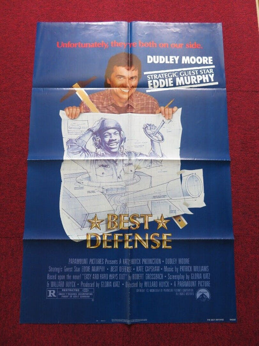 THE BEST DEFENSE FOLDED US ONE SHEET POSTER DUDLEY MOORE EDDIE MURPHY 1984