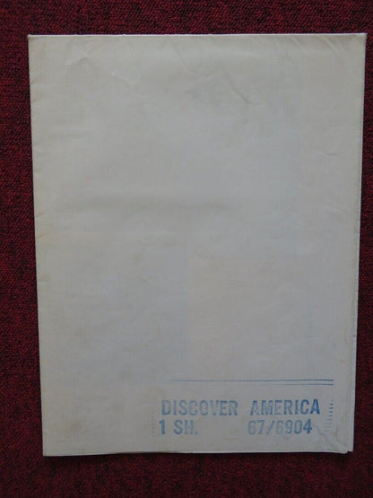 DISCOVER AMERICA FOLDED US ONE SHEET POSTER BURGESS MEREDITH 1967