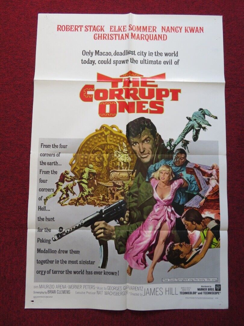 THE CORRUPT ONES FOLDED US ONE SHEET POSTER ROBERT STACK ELKE SOMMER 1967