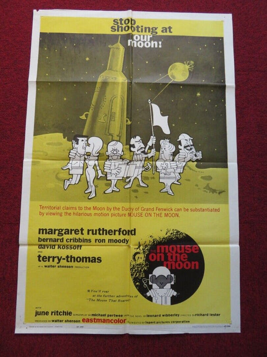 THE MOUSE ON THE MOON FOLDED US ONE SHEET POSTER MARGARET RUTHERFORD 1963