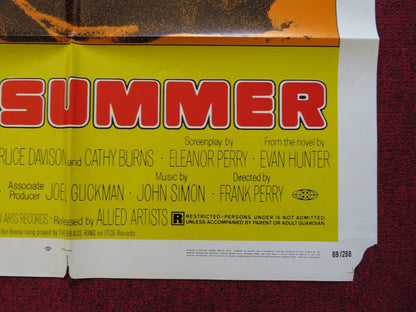 LAST SUMMER FOLDED US ONE SHEET POSTER BARBARA HERSHEY RICHARD THOMAS 1969