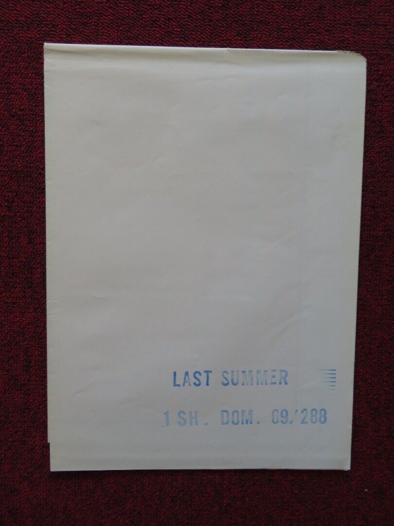 LAST SUMMER FOLDED US ONE SHEET POSTER BARBARA HERSHEY RICHARD THOMAS 1969