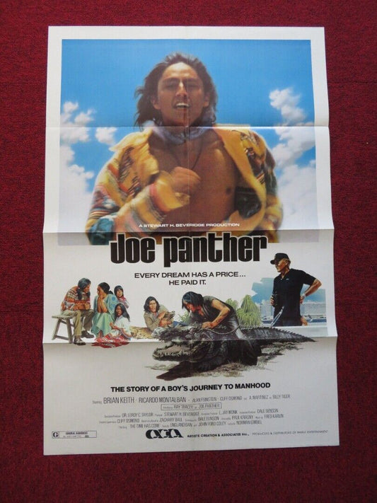 JOE PANTHER FOLDED US ONE SHEET POSTER BRIAN KEITH RICARDO MONTALBAN 1976