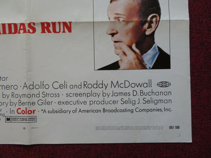 MIDAS RUN FOLDED US ONE SHEET POSTER RICHARD CRENNA ANNE HEYWOOD 1969