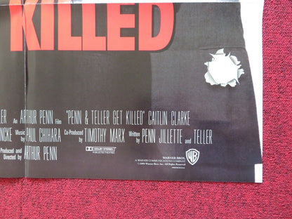 PENN & TELLER GET KILLED FOLDED US ONE SHEET POSTER CATLIN CLARKE 1989