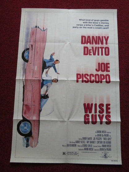 WISE GUYS FOLDED US ONE SHEET POSTER DANNY DEVITO JOE PISCOPO 1986