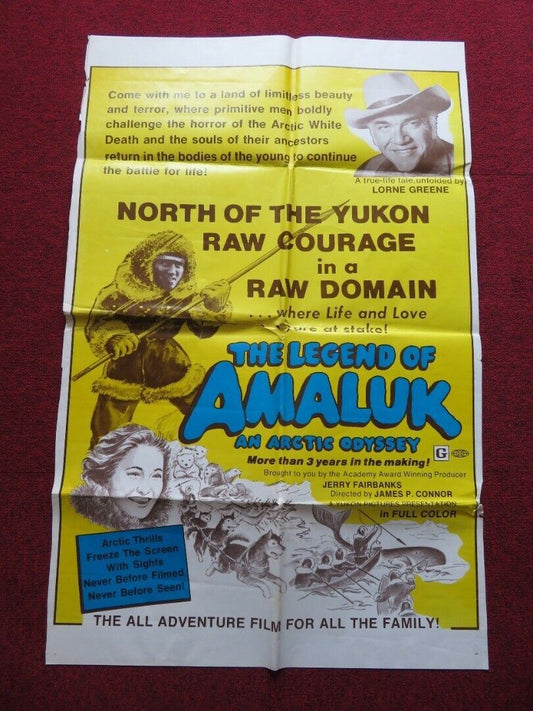 THE LEGEND OF AMALUK: AN ARCTIC ODYSSEY FOLDED US ONE SHEET POSTER 1972