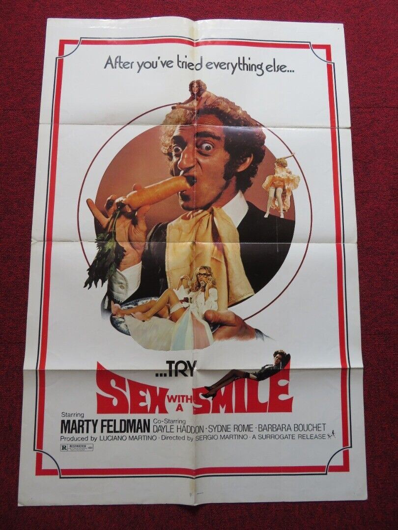 SEX WITH A SMILE FOLDED US ONE SHEET POSTER MARTY FELDMAN DAYLE HADDON 1976