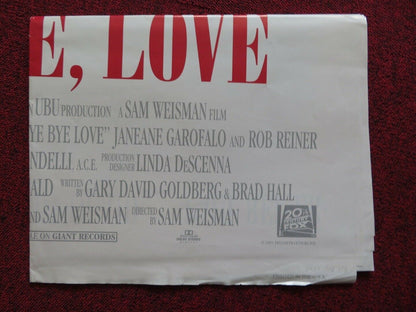 BYE BYE, LOVE - VERSION A FOLDED US ONE SHEET POSTER MATTHEW MODINE QUAID 1995